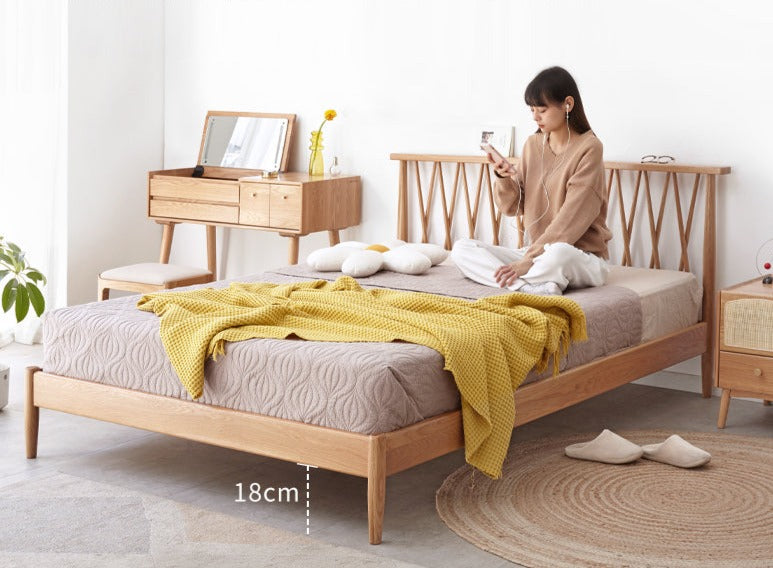 Windsor bed oak solid wood