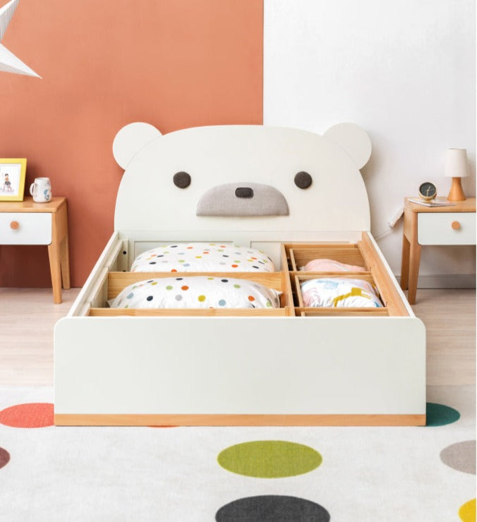 Polar Bear Box Bed Beech solid wood"