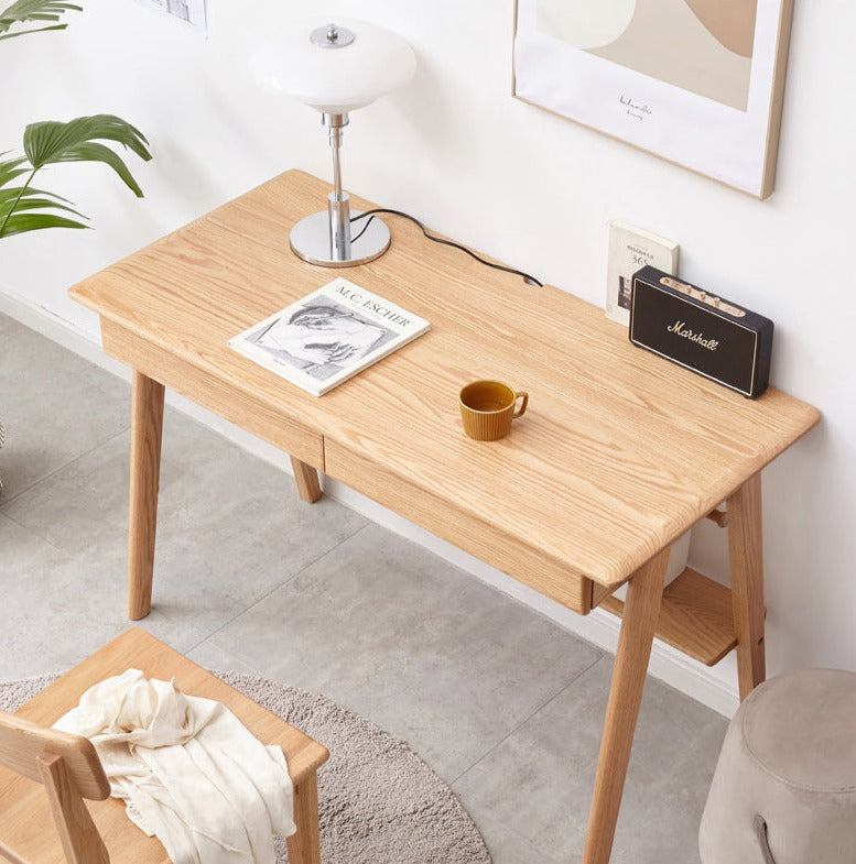 Office desk Oak solid wood bottom divider"
