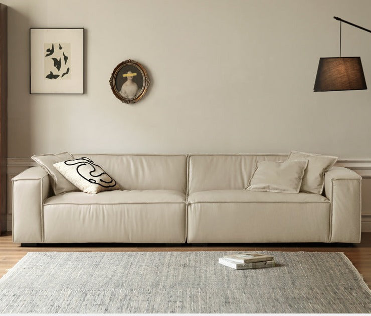 First Layer Cowhide Leather Sofa"