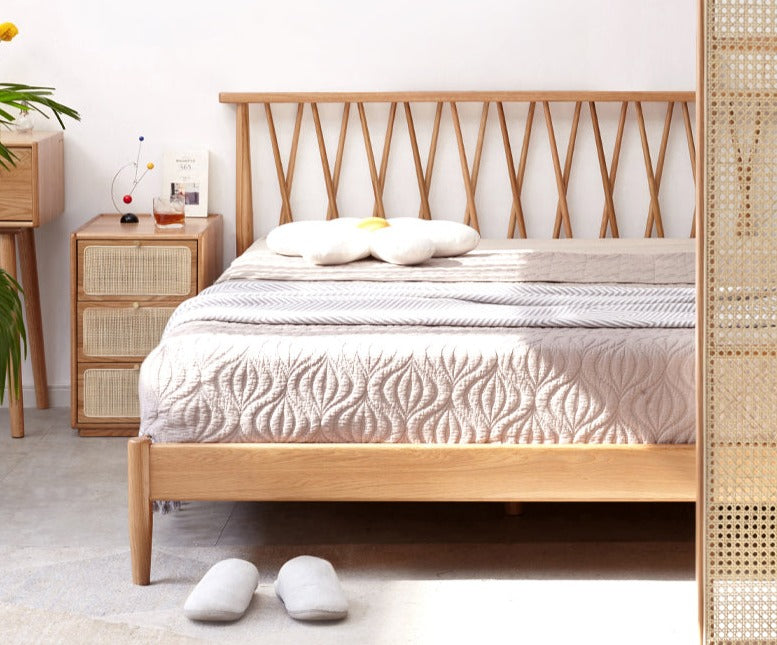 Windsor bed oak solid wood