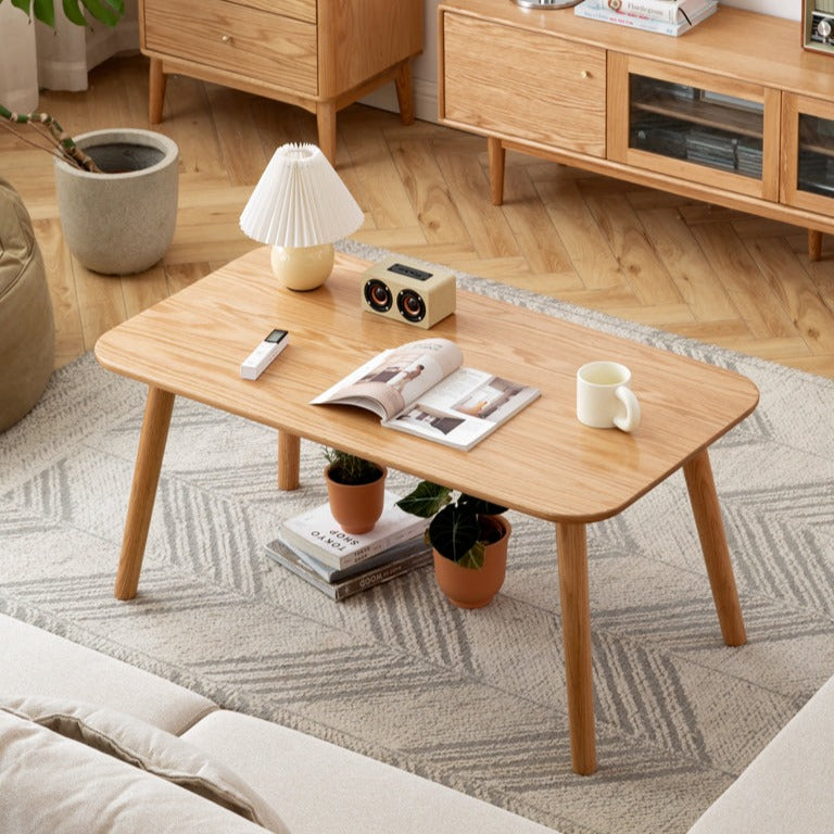 Coffee table modern minimalist Oak solid wood"