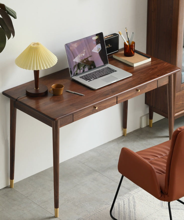 Black Walnut solid wood Office desk"