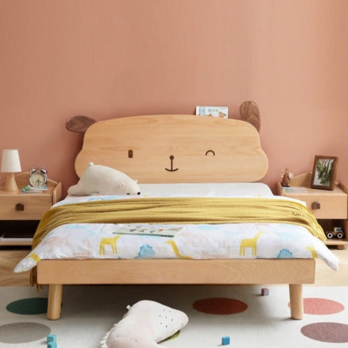 Cute dog bed Oak solid wood"