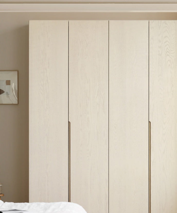 Oak solid wood Wardrobe cream style: