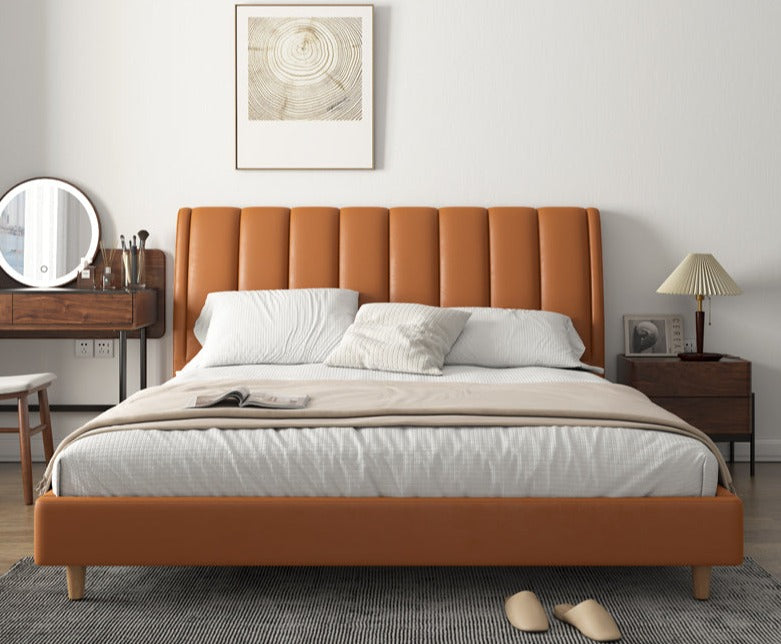 Cow leather bed