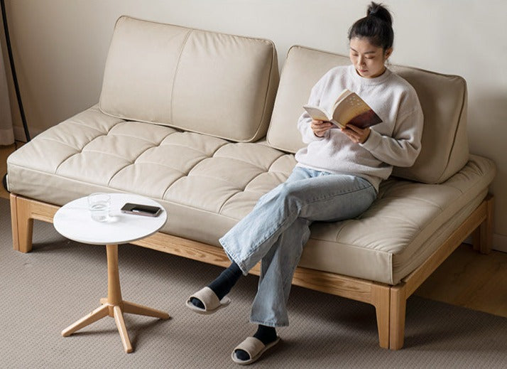 Sleeper sofa Oak solid wood technology fabric"