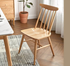 Oak Solid Wood Folding Dining Table Rock Slab Surface