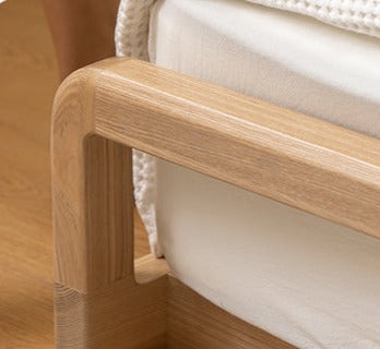 Floor bed Rattan Ash solid wood"_)