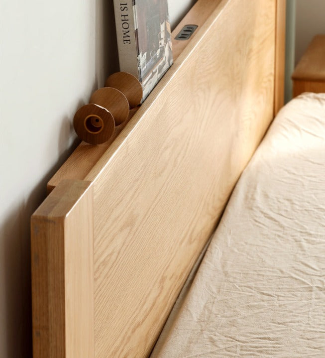 Oak solid wood Bed+