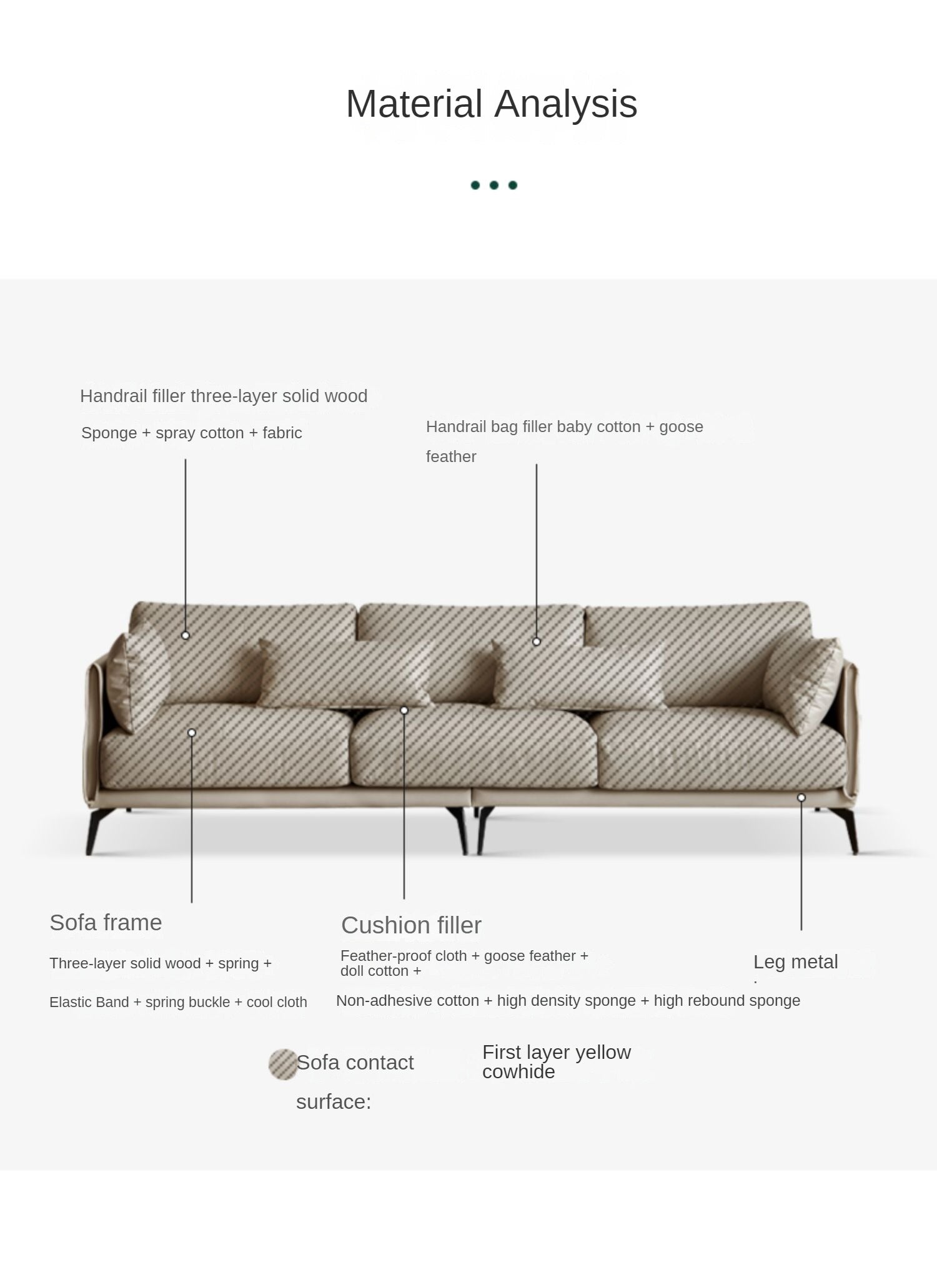 Off-white leather sofa"