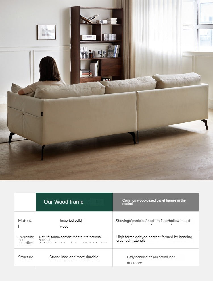 Off-white leather sofa-