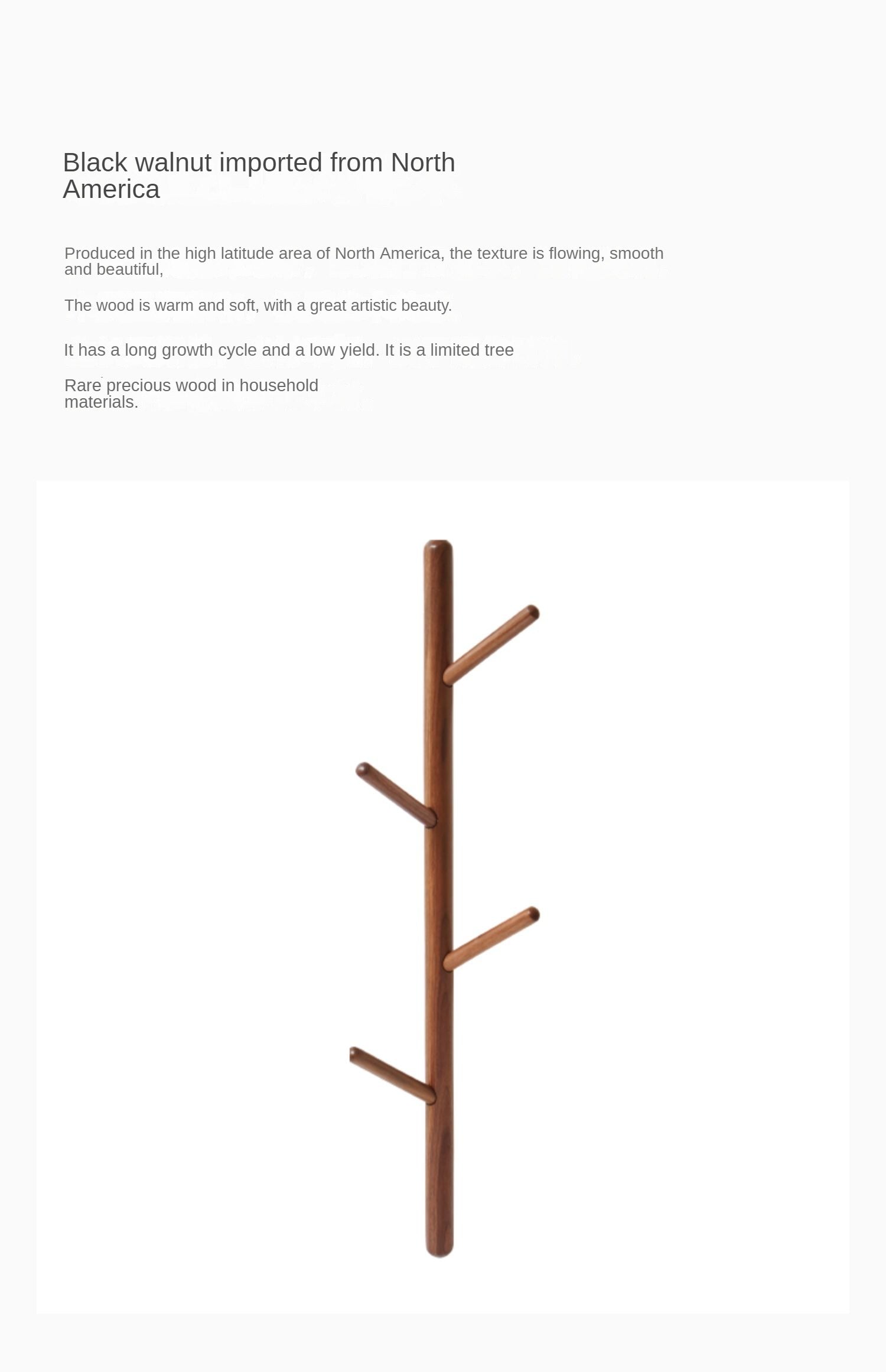 Creative hook wall hanging Beech solid wood-