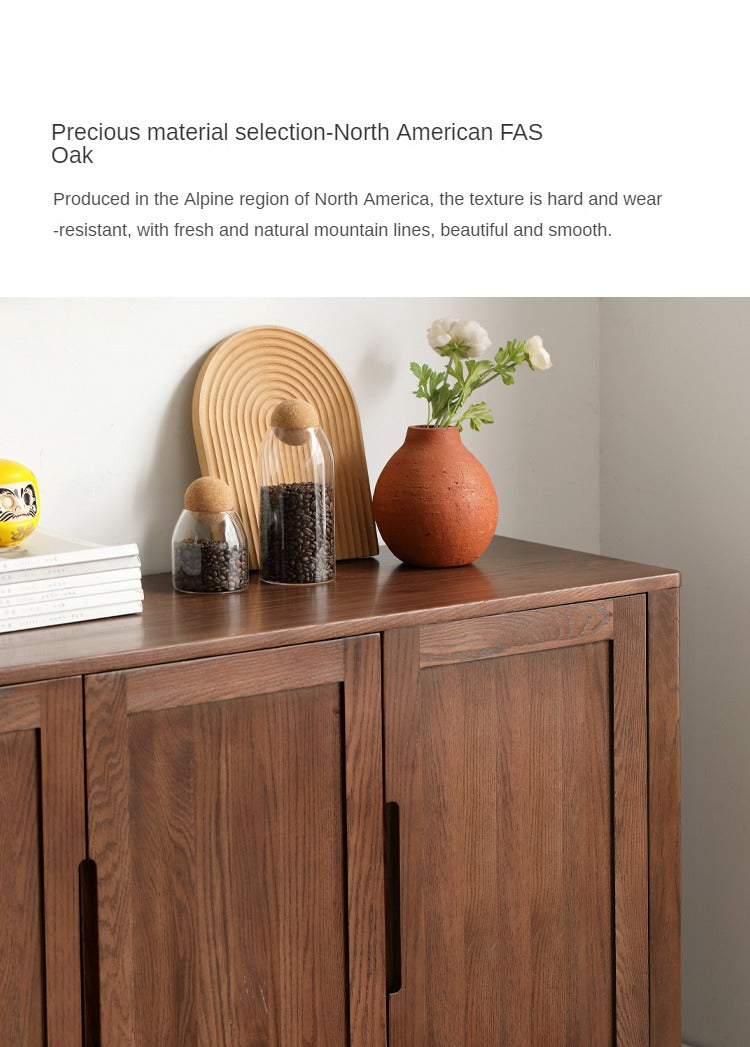 Oak solid wood sideboard"